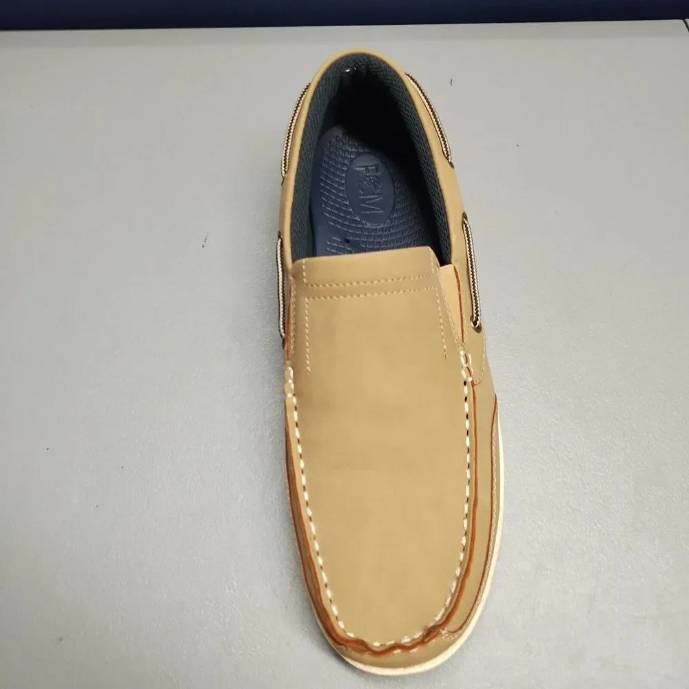 Island Surf Company Marlin II Boat Shoe Women Size 10 Tan Nubuck Leather Slip On